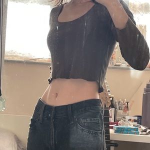 Brandy Melville brown long sleeve top